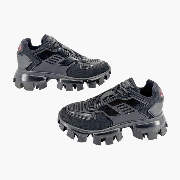 Prada Cloudbust Thunder Sneakers Men 5.5 Women 9.5 Black Chunky Lug Sole Shoe - Picture 8 of 15
